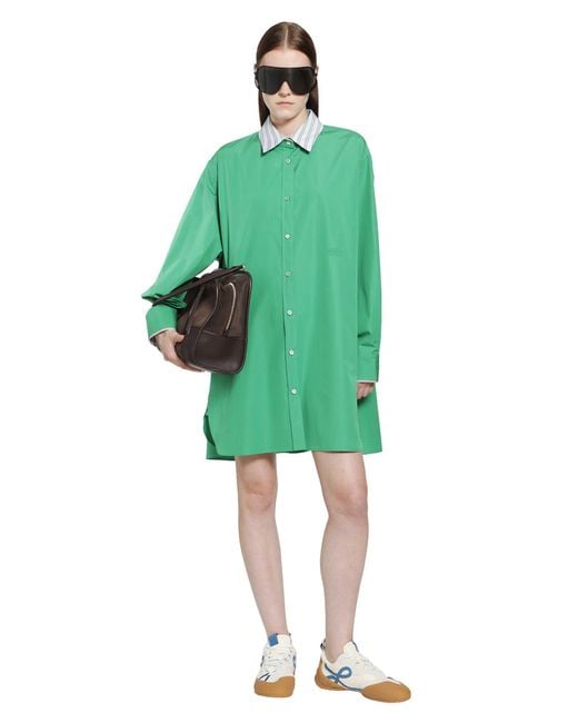 Loewe Green Shirt Dress