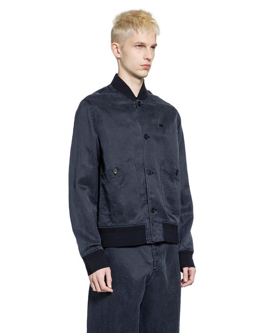 Massimo Osti Studio Blue Nylon Silk Bomber for men