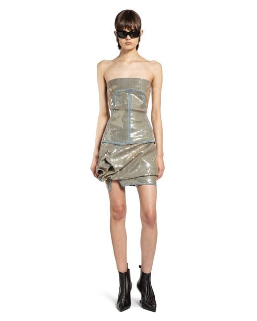 Rick Owens Gray Temple Bustier Top