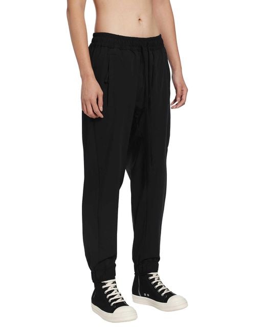 Thom Krom Black Stretch Nylon Jersey Track Pants for men