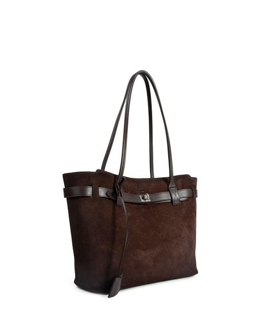 Balenciaga Brown Bel Air Suede Medium Tote Bag