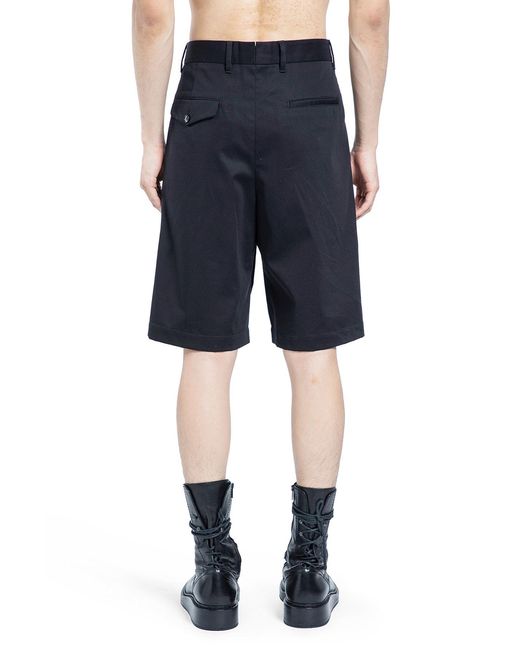Ann Demeulemeester Blue Noral Pleated Shorts for men