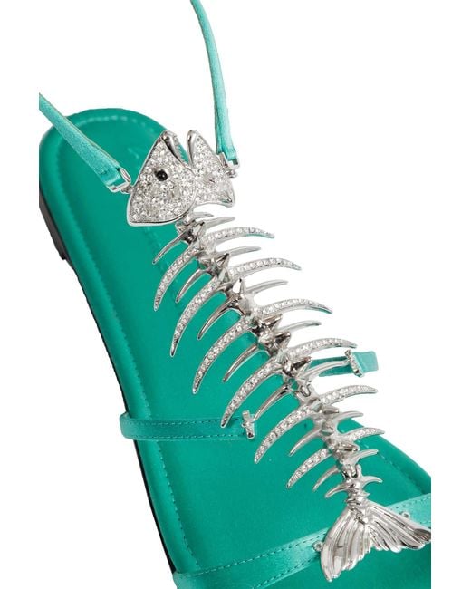Giuseppe Zanotti Blue X Antonioli Slim 2.0 Flat Sandals