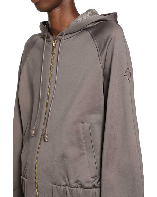 Moncler Brown Fleece Zip Up Hoodie