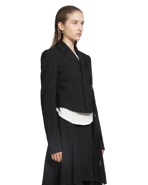Ann Demeulemeester Black Manda Cropped Blazer