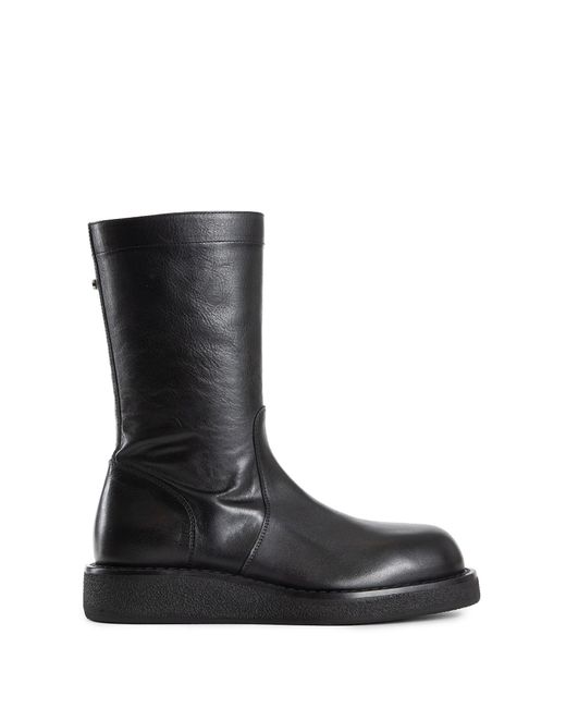 Ann Demeulemeester Black Kasi Leather Ankle Boots for men