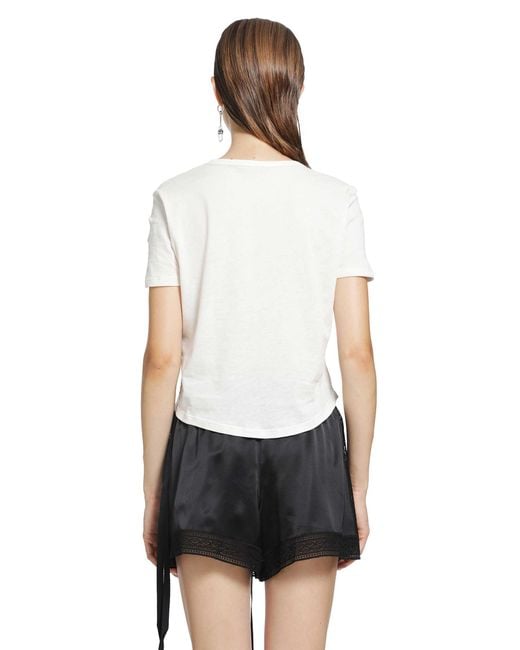 Ann Demeulemeester White Floor Micro T-Shirt