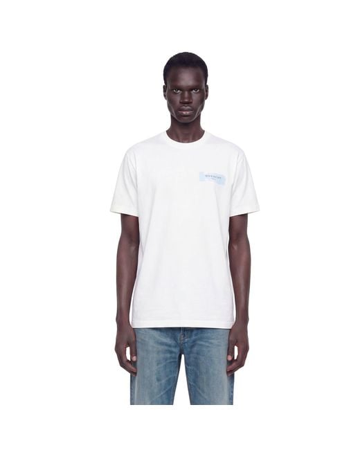 Givenchy White Stamp T-Shirt for men