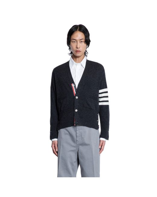 Thom Browne Black Classic Short-Bar Cardigan for men