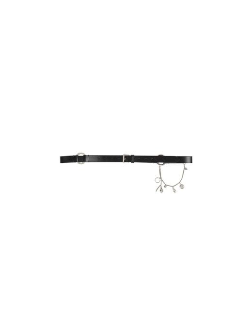 Ann Demeulemeester White Charis Belt With Charms 25Mm