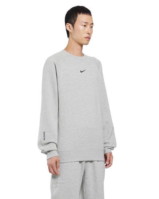 Nike Gray Nocta Fleece Sweatshirt for men