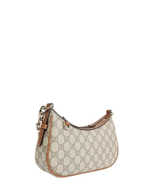 Gucci Gray Gg Emblem Small Shoulder Bag