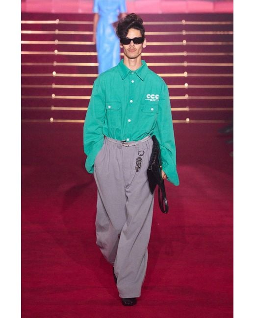Willy Chavarria Green Corcoran Workshirt for men