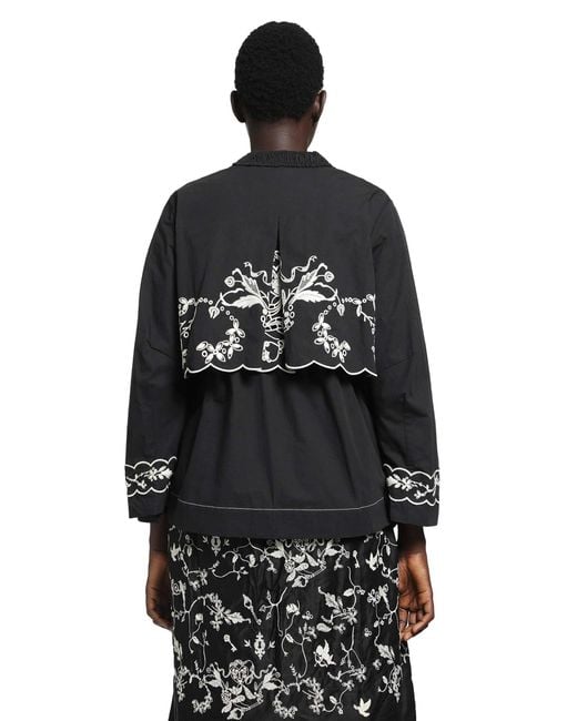 Renli Su Black Short Trench Coat