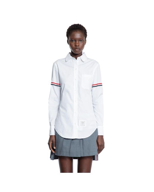 Thom Browne White Oxford Armband Classic Shirt