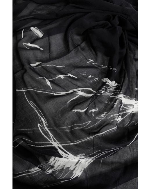 Ann Demeulemeester Black Vesta Square Scarf