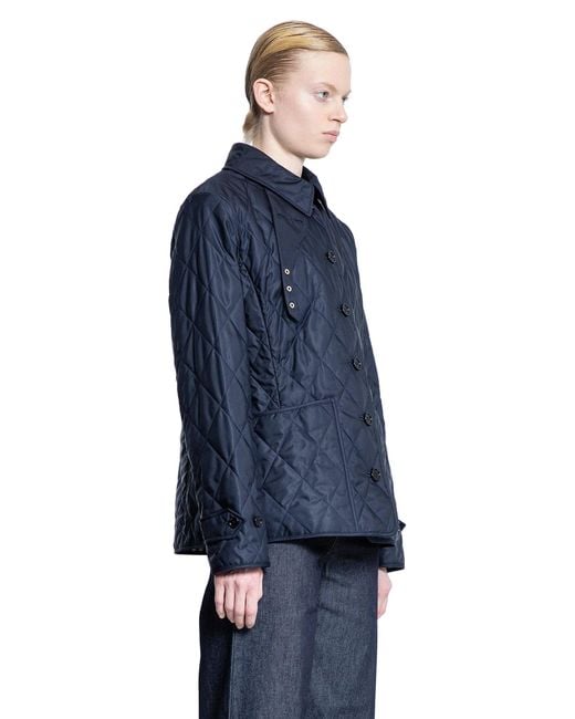 Burberry Blue Quilted Thermoregulated Jacket