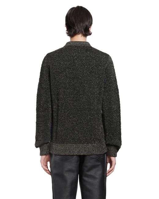 Marni Black Lurex Wool Polo Sweater for men