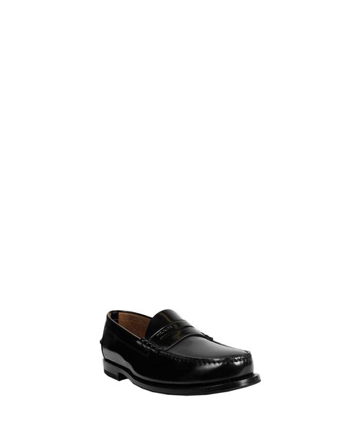 Prada Black Brushed Leather Loafers for men