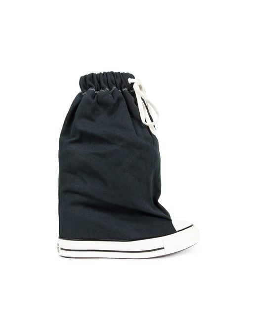 VAQUERA Black Converse Hi Slouch Wedge Sneakers