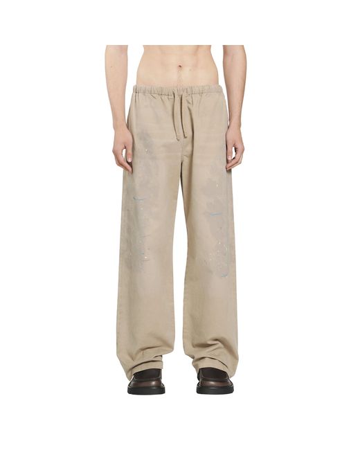 Acne Natural Washed Twill Pants for men