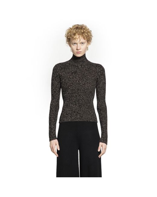 Max Mara Black Wool Cashmere Turtleneck Jumper