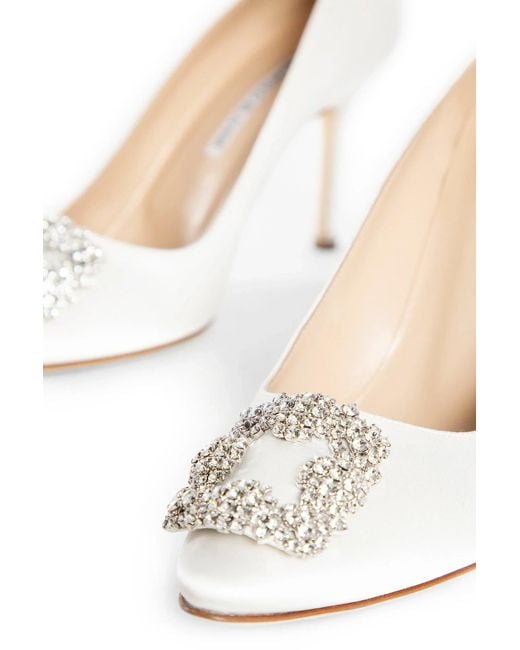 Manolo Blahnik White Heels