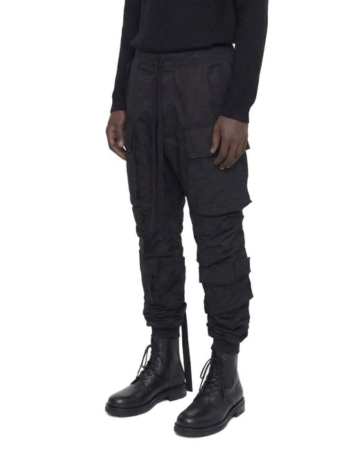 NVL-GARDE Blue Cargo Drop Crotch Cargo Pants for men