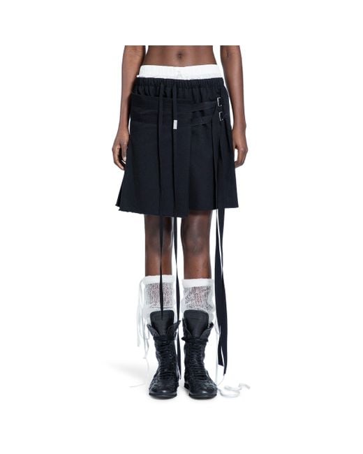 Ann Demeulemeester Black Ava Apron Skirt