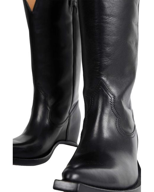Maison Margiela Black Heel-Less Western Boots