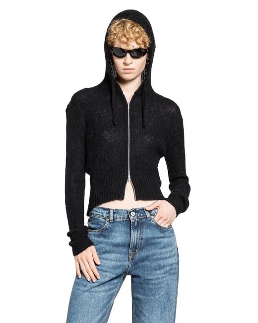 Our Legacy Black Fuzzy Alpaca Compact Hood