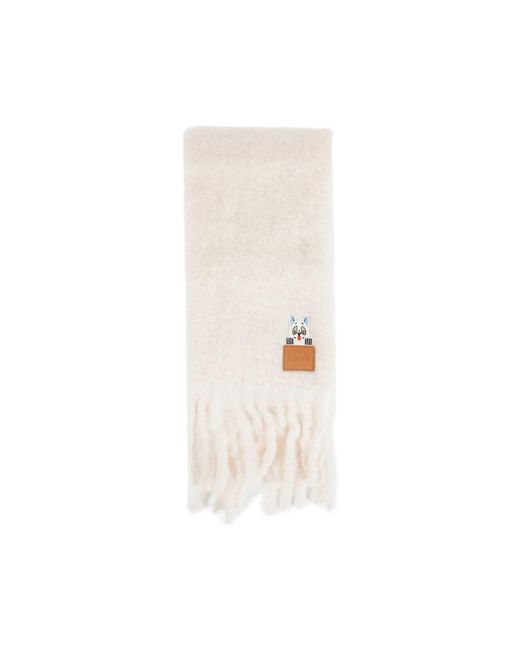Loewe White Mohair Scarf