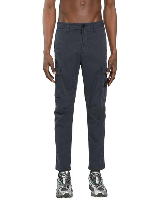 Stone Island Blue 3100032 Cargo Trousers for men