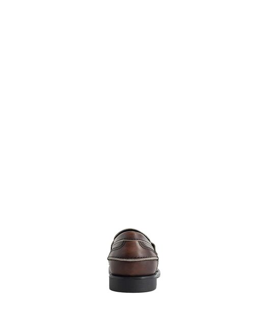 Miu Miu Brown Leather Distressed Penny Loafers
