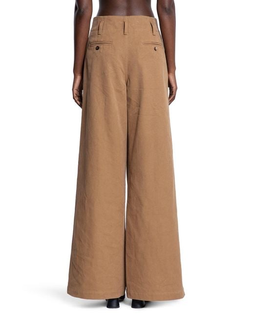Chloé Brown High-rise Wide-leg Pants In Cotton Canvas