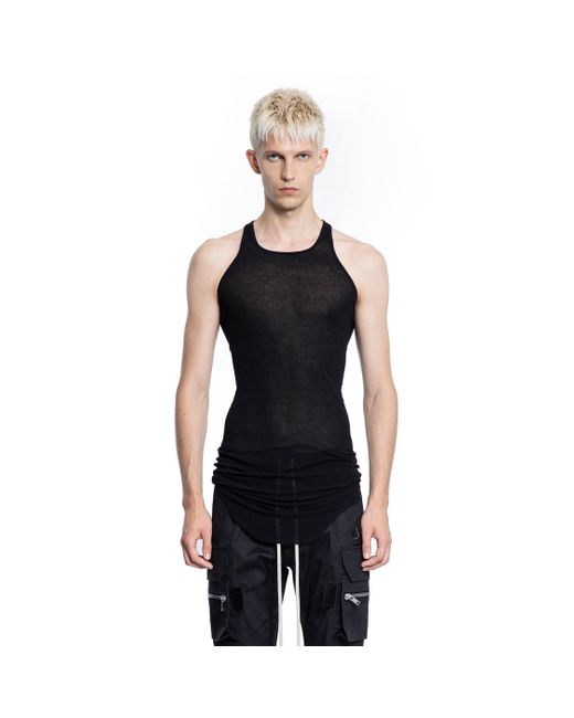 Rick Owens Black Forever Basic Rib Tank for men