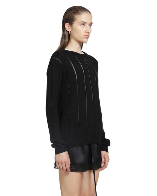 Ann Demeulemeester Black Nese Open Back Sweater