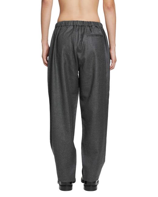 ROSE BURRITO Black Wool Flannel Pyjama Trousers for men