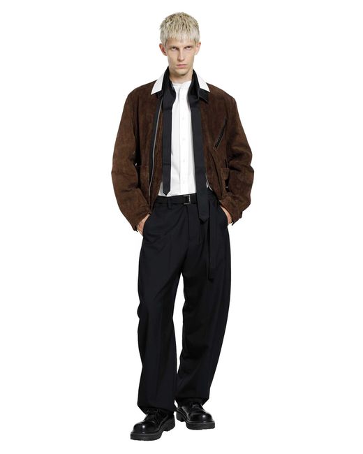 Sacai Brown Suede Blouson for men