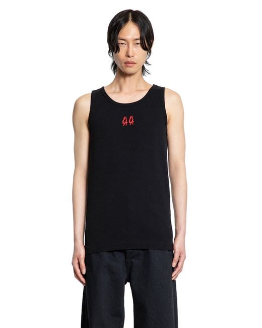 44 Label Group Black 44 Rib Tank Top for men