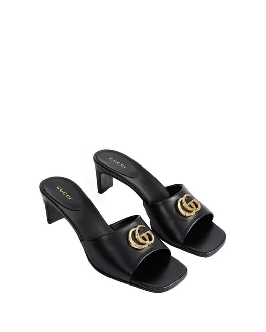 Gucci Black Double G Slide Sandals