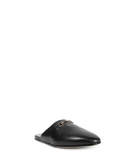 Gucci Black Lucy Leather Mules for men