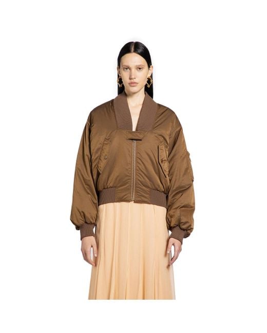 Chloé Brown Bomber Jacket