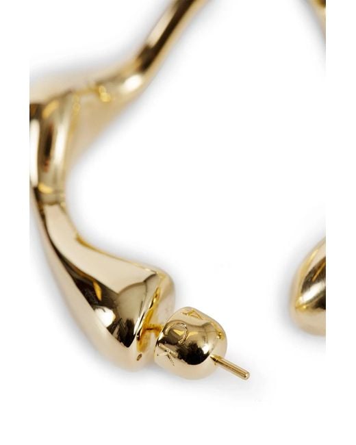 Maria Black Metallic Splash Hoop Large Earring