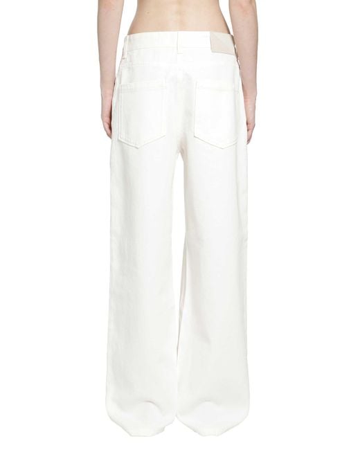 Loewe White Anagram Baggy Jeans
