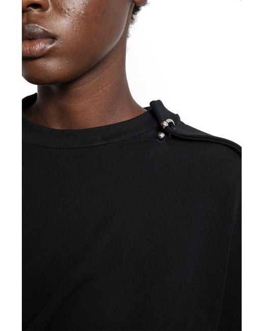 Mugler Black Asymmetric Pierced Dress