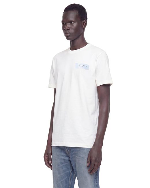 Givenchy White Stamp T-Shirt for men