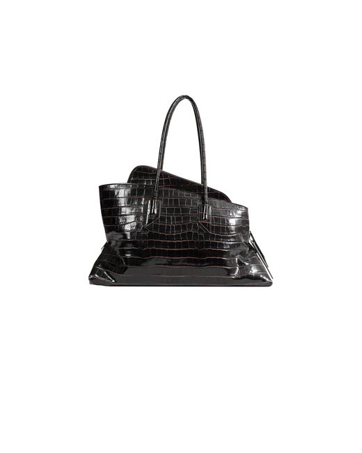 The Attico Black La Passeggiata Medium Top Handle Bag