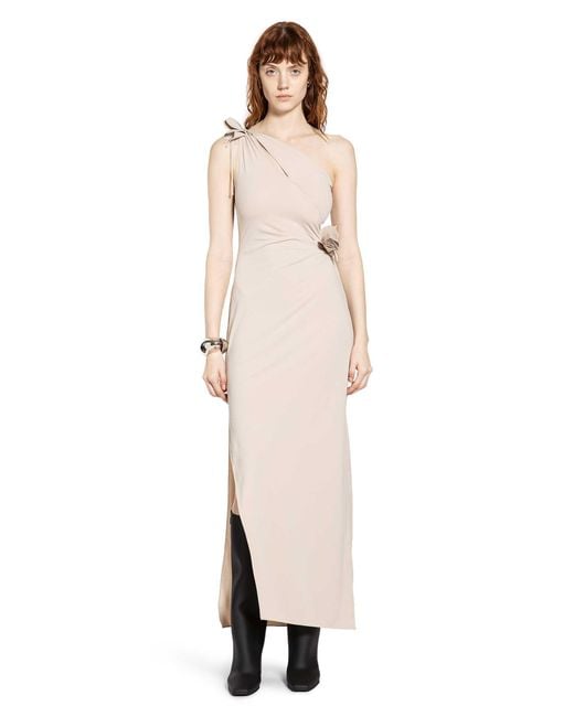 Coperni Natural Asymmetric Flower Gown