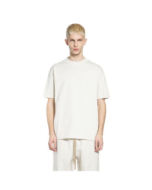 Fear Of God White Classic Short Sleeve T-Shirt for men